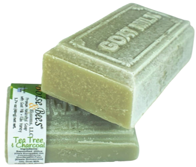 Tea Tree Charcoal - Goat Milk Raw Honey Bar