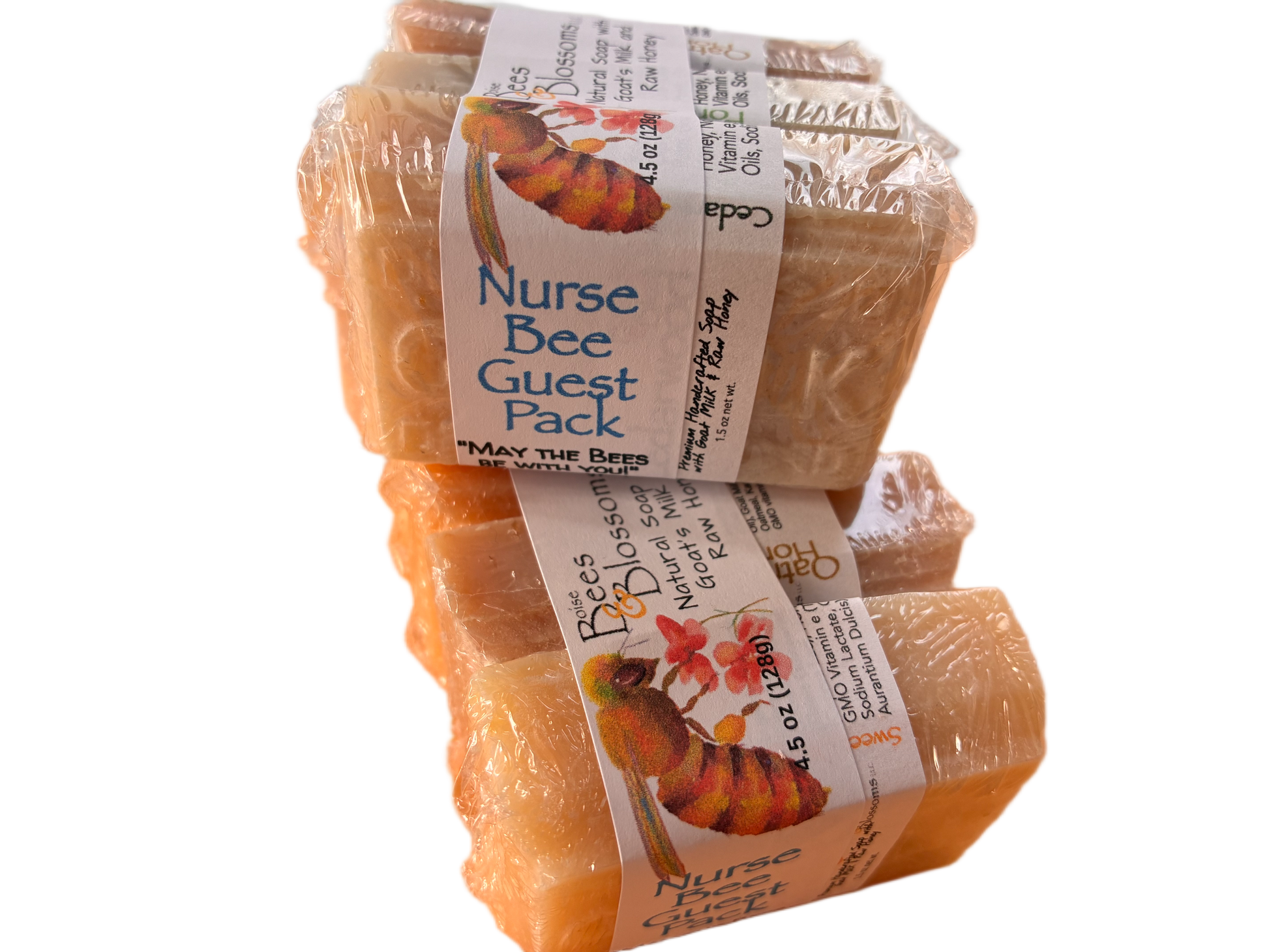 Three wrapped products labeled 'Nurse Bee Guest Pack' on a white background