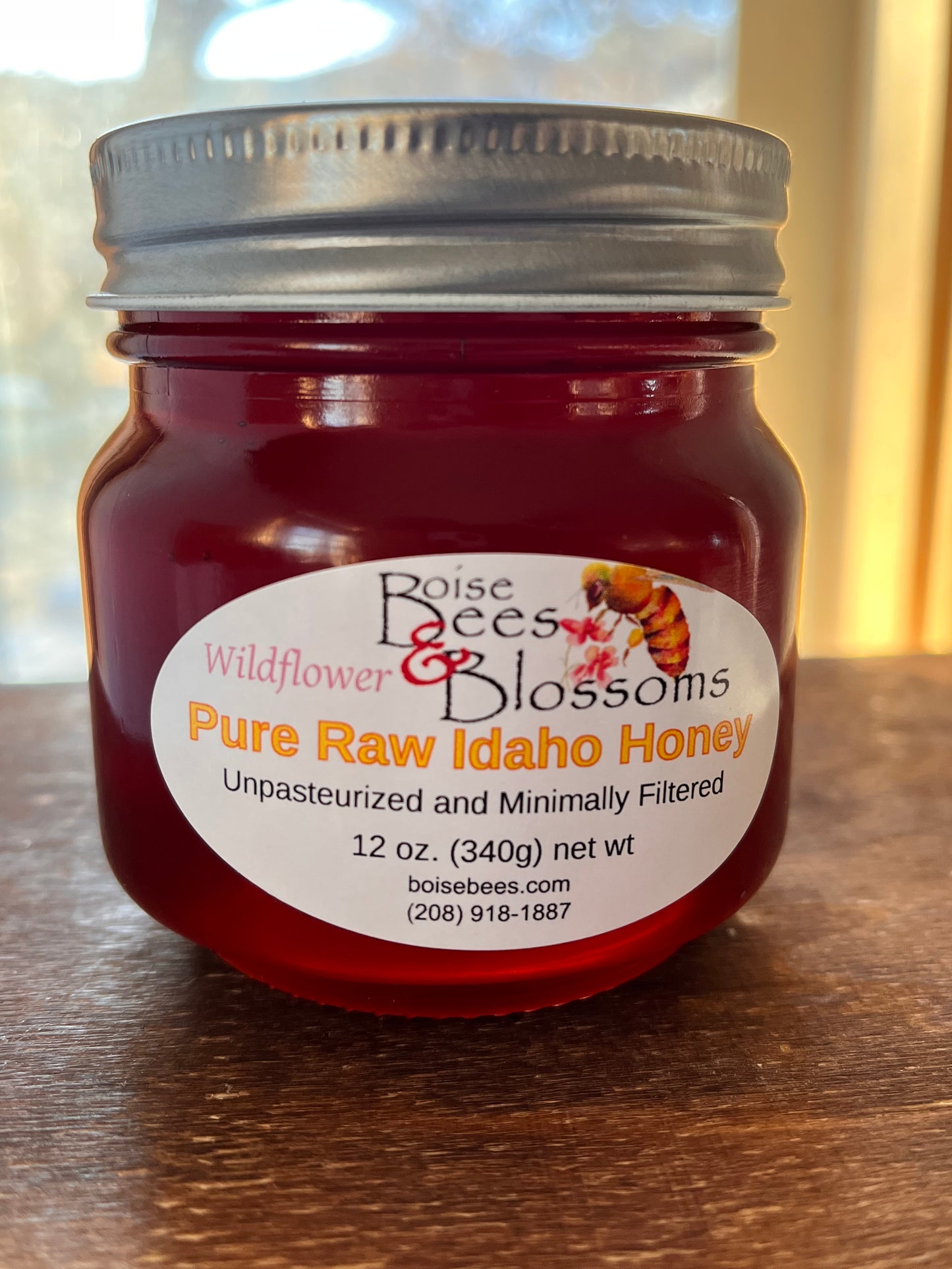Raw Honey 12 oz jar (340g)