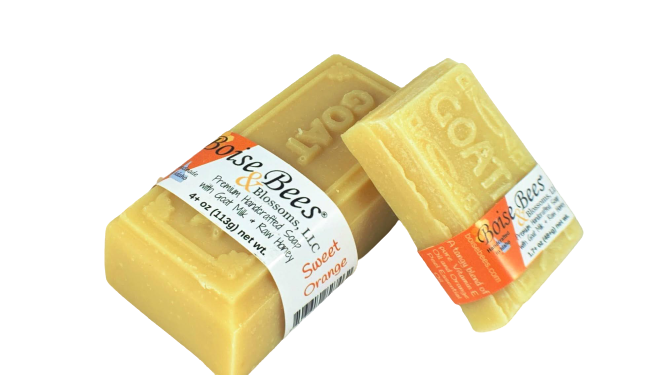 Sweet Orange  - Goat Milk Raw Honey Bar